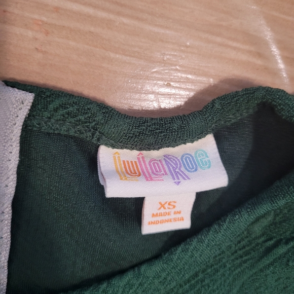LulaRoe Amelia Elegant Green Dress XS - Picture 3 of 7